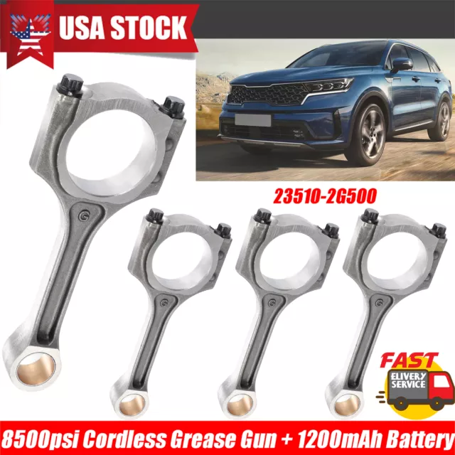 4Connecting Rod 23510-2G500 for 2011-2020 Kia Sorento Sportage Hyundai Sonata US