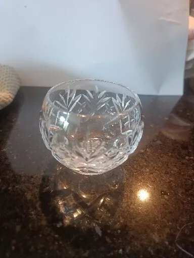 Vintage Royal Doulton Georgian Cut Crystal Small Bowl Or Trinket Box