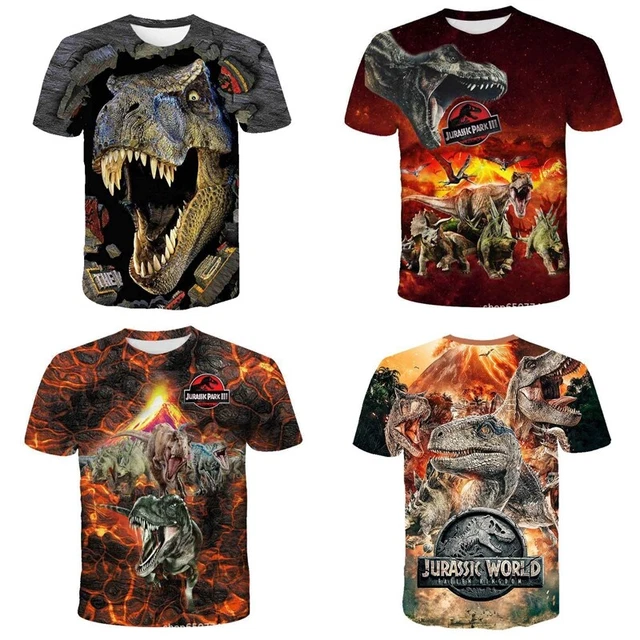 Kids Adult 3D Jurassic World Dinosaur Casual Short Sleeve T-Shirt  Tee Top Gifts