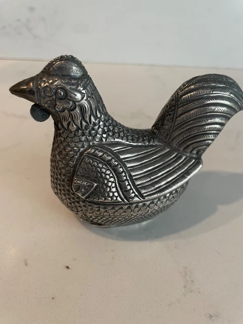 Cambodian T90 Silver Figural Betal Nut Box