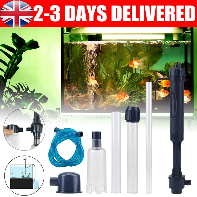 Aquarium Fish Tank Gravel Vacuum Siphon Syphon Cleaner Battery Filter Pump Tool