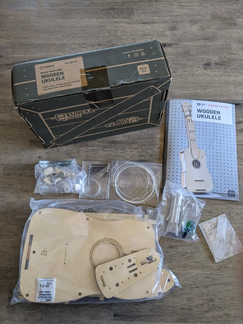 Kiwi Co Eureka Crate Build Your Own Wooden Ukulele Kit DIY Stem Schooling