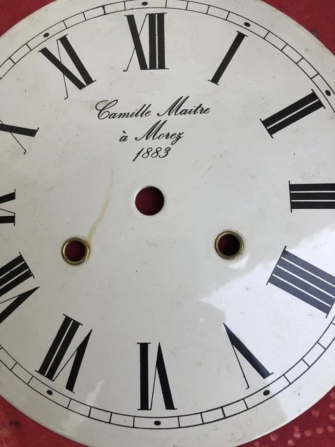 FAÇADE FRONTON ANCIEN cadran Emaillé horloge comtoise MARCELLIER XIX° UHR CLOCK EUR 78,00