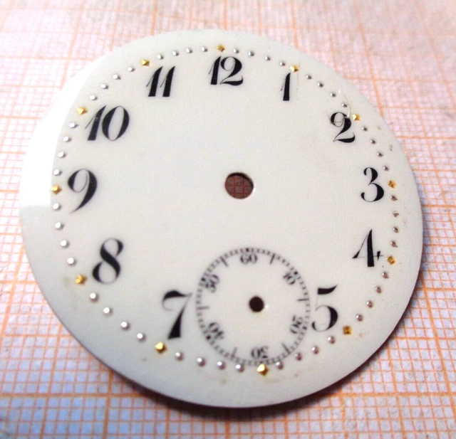 ALTES GEBRAUCHTES ZIFFERBLATT für Taschenuhr gute Erhaltung D= 39,8 mm NR.46 EUR 14,00 PicClick DE