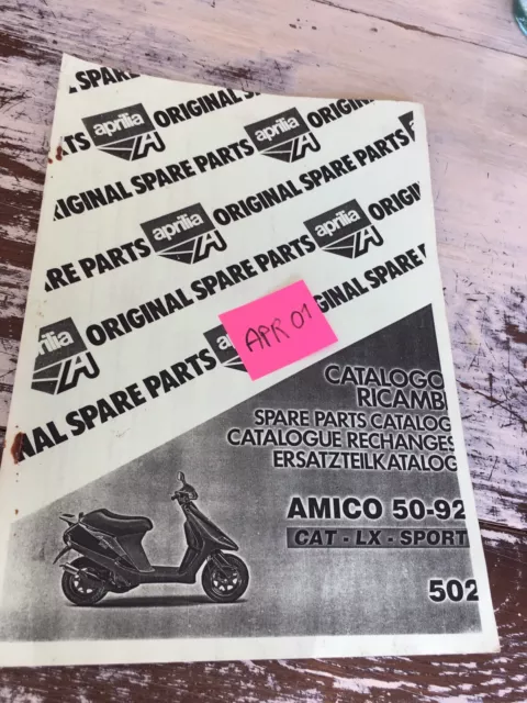 Aprilia parts list scooter Amico 50-92 50 CAT LX Sport catalogue pièce détachée