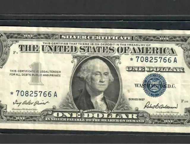 $1 "Star" (1957) "Star"(Silver Cert.) 1957  "Star"! $1 (1957) Star"Star" !!