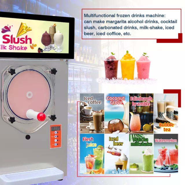 Commercial Margarita Ice Slush Machine,Milkshake Maker Large Capacity 1800W