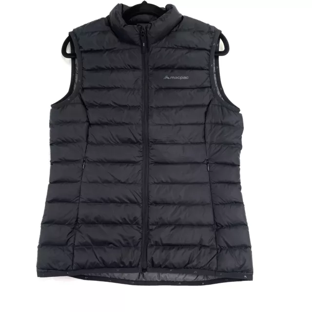 MACPAC WOMENS DUCK Down Puffer Vest Outdoor Hiking Size 10 Black