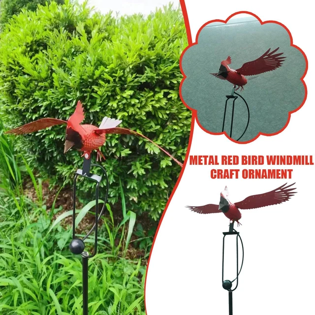 Estatua de pájaro rojo umbral cardinal adorno de pájaro escultura jardines artesanías domésticas D9X7