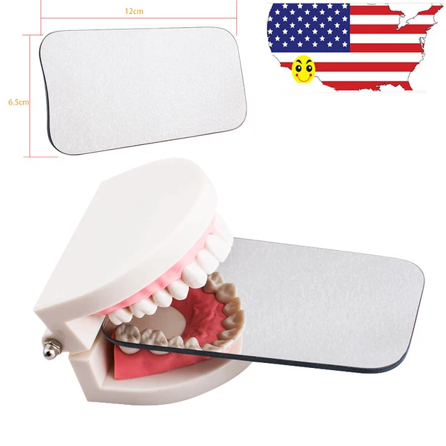 CE Dental Intraoral Orthodontic Photographic Glass Mirror 2Side Rhodium Occlusal