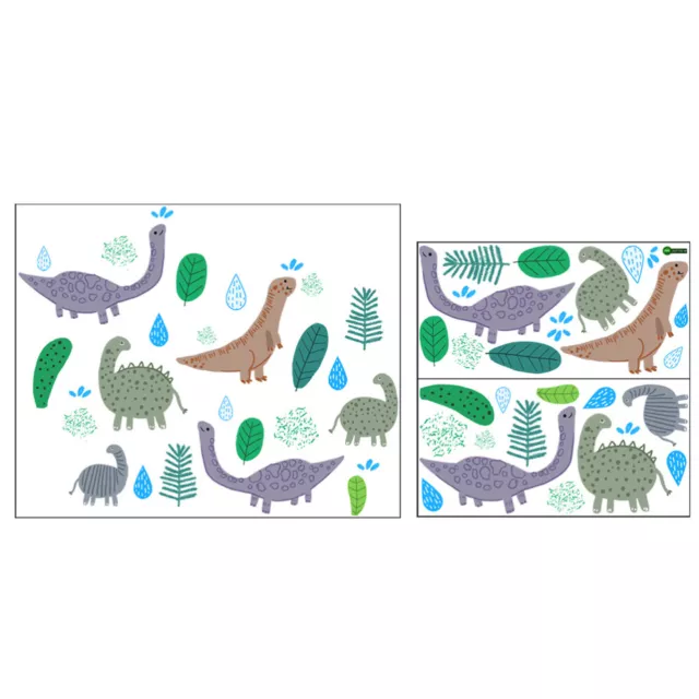 2 Pcs Dinosaur Scene Wall Sticker Stickers for Kids Animal Decals Sea Window
