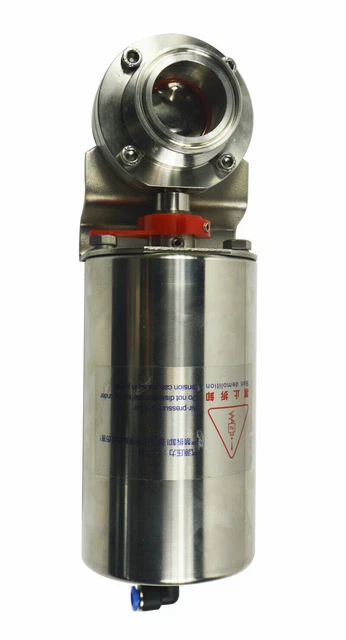 1.5in Pneumatic Actuator Sanitary Butterfly Valve Tri Clamp Single Acting
