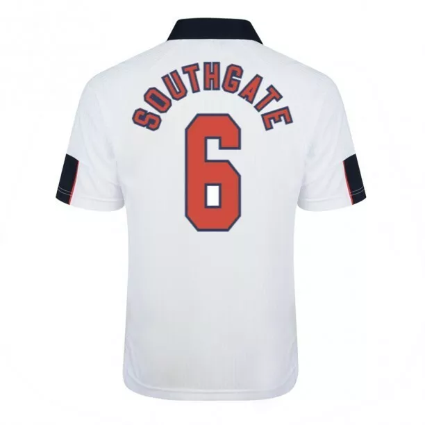 SCORE DRAW ENGLAND no 6 Southgate 98 World Cup Retro Football Shirt 