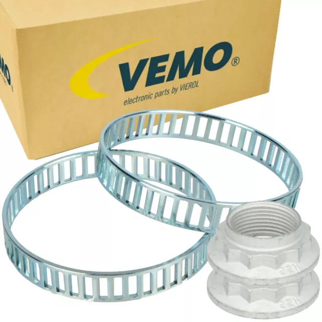 2x ORIGINAL VEMO ABS-Ring + Mutter HA für E81-E88 E46 E90-E93 Z4 OE: 33217530965