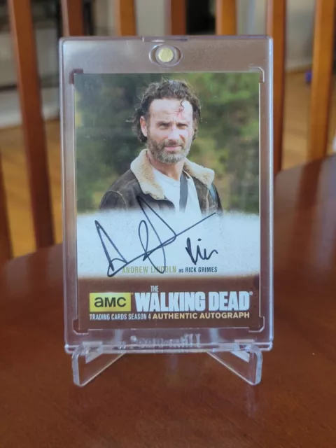 Al3 The Walking Dead Season 4 Autograph Card Black Andrew Lincoln Rick Grimes