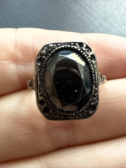 Bague Ancienne Argent Massif 925 - Alliance / Chevalière - Taille 61