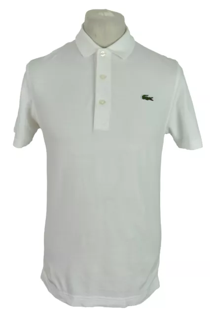 Lacoste Sport weißes Poloshirt Größe FR 3 Herren US S Outdoor Oberbekleidung