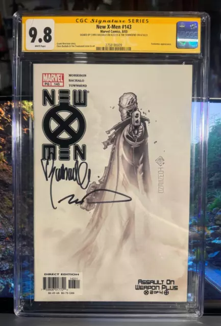 New X-Men #143 CGC 9.8 SS Signed Chris Bachalo Tim Townsend Fantomex Appearance!