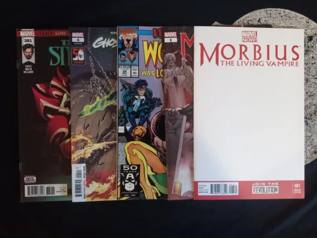 Marvel Horror Comics Lot Of 5 Morbius Punisher Ghost Rider Wolverine Strange A