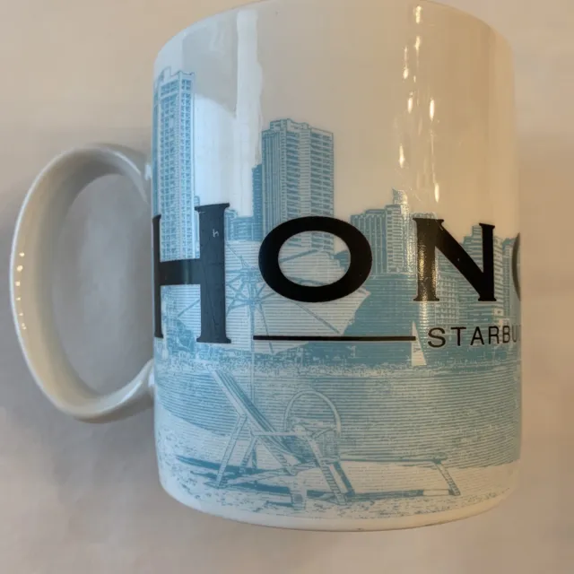 Starbucks Coffee Cup Mug-Honolulu Home of Waikiki Beach Skyline Series-2002