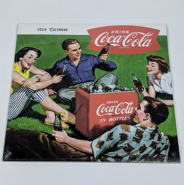 NEW 2024 COCA Cola Nostalgia Wall Calendar Large Grids Appointments
