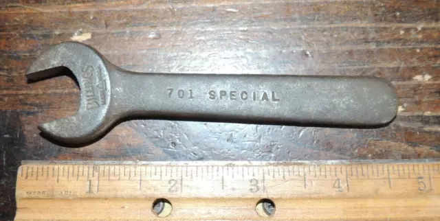 VINTAGE 5/8" BILLINGS No. 701 SPECIAL SINGLE OPEN END Lathe ENGINEERS Wrench