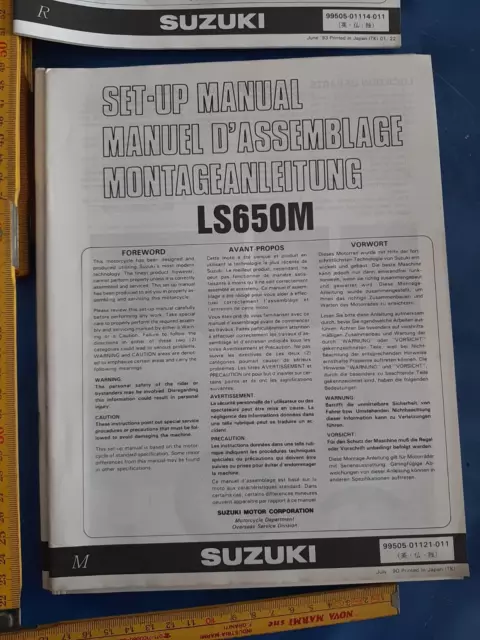 Suzuki Ls 650 M 1990 Service Owner's Manual Ing Fr Ted Uso Manutenzione Libretto