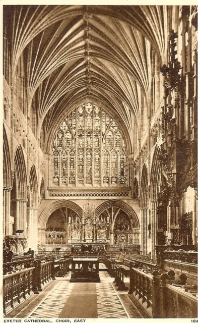 Exeter Cathedral, Choir, East - Unposted 1930s - Photochrom, Tunbridge Wells