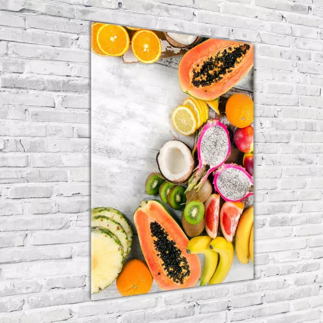 Decoración Moderna Para Sala De Estar Cuadros Vidrio Templado 70x100 Frutas