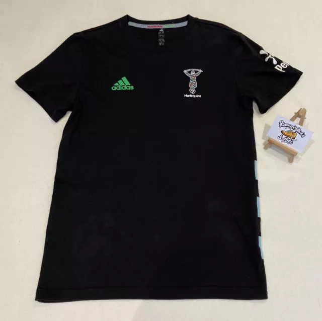 Adidas Harlequins 2019/20 Players Cotton Rugby T-Shirt (S) RARE VINTAGE QUINS