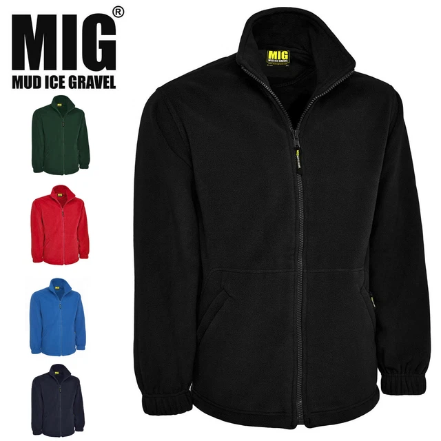 Mens MIG Winter Warm Fleece Jacket Size XS to 5XL - WORK & CASUAL SOFT WARM COAT