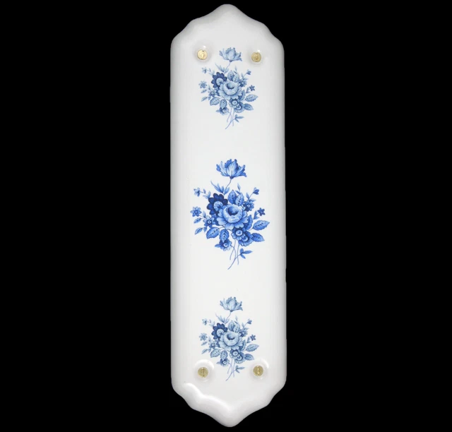 Saxony White Porcelain Fingerplate Door Push Plate