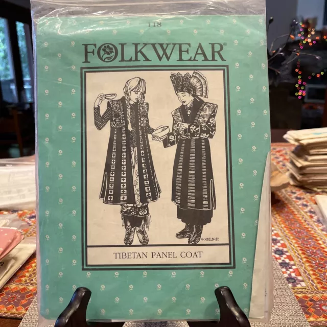Vintage Folkwear Tibetan Panel Coat Pattern 118