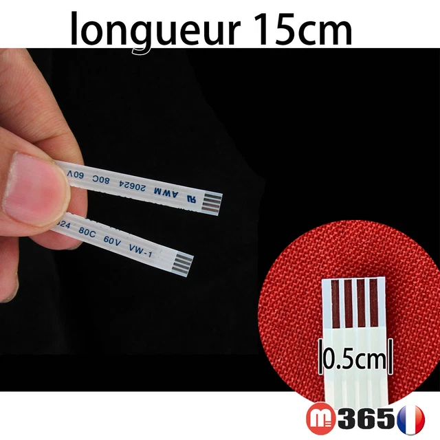 Câble Nappe 4 Pins (face Opposée) Universel Standard - Longueur 50cm, Largeur 0.5cm - Pour Connectique Interne PC/électronique