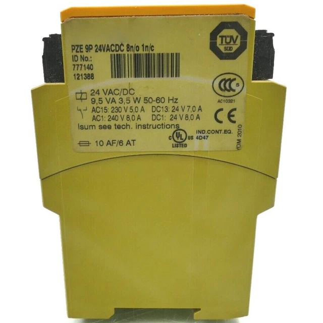 For PILZ PZE 9P Safety Relay 777140 24V