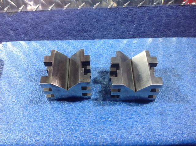 2 brown & sharp v blocks ( read description ) no clamps