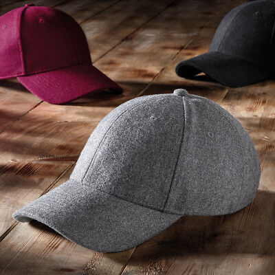BC674 Melton Wool 6-panel Cap Beechfield Smart Baseball Hat Smart Cool