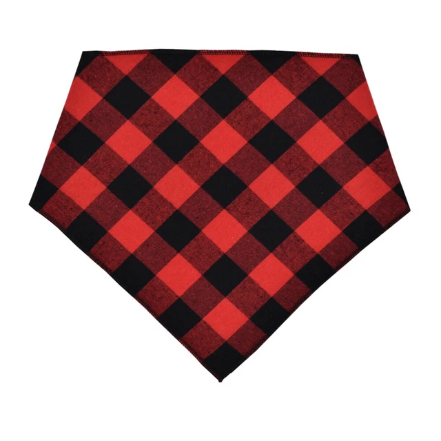 2 Pcs Triangle Dog Scarf Plaid Blanket Scarf