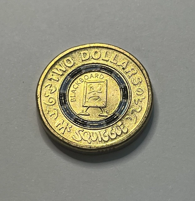 thumbnail image 2 of Mr Squiggle Blackboard 60 Years 2019 Two Dollar $2 Coloured Coin – Australia Circulated 2 of 6