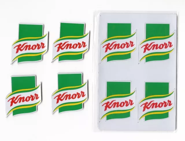4 flache Magnete,Kühlschrankmagnete von Knorr (Lebensmittel) neuwertig,unbenutzt