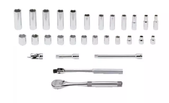 Stanley Proto J52222XL 3/8" Dr 29 pc Metric Combination Socket Set 12 Point USA