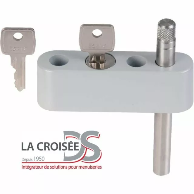 LA CROISEE DS Limiteur d'ouverture à clé pour coulissant aluminium *Tige 42,5 mm