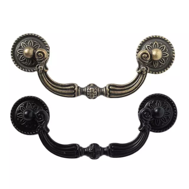 Drop Bail Dresser Pull Handles Drawer Pull Rustic Antique Black Bronze Knobﻬ