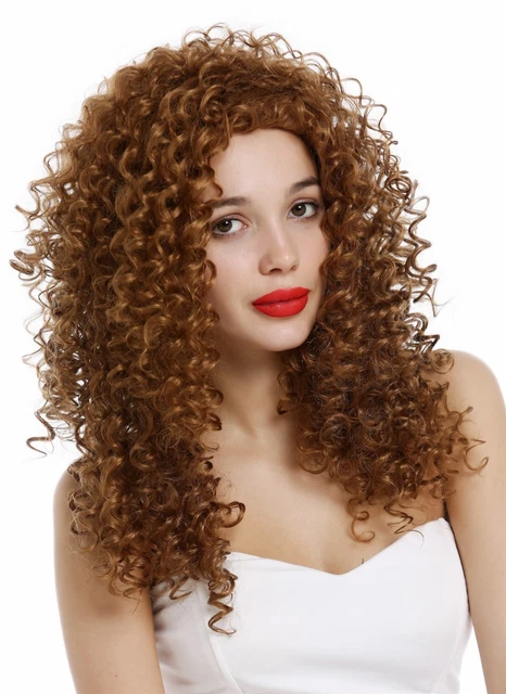 Perruque Femme Courte Bouclée - Mèches Blondes Sur Racines Blond Foncé - Modèle 'Kimberley' - Neuf