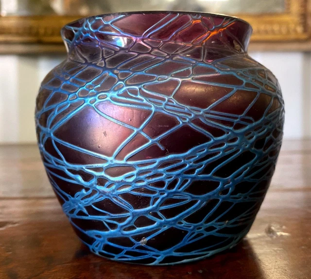 Antique Art Nouveau Johann Loetz Iridescent Glass Vase Austro-Hungarian 19th C