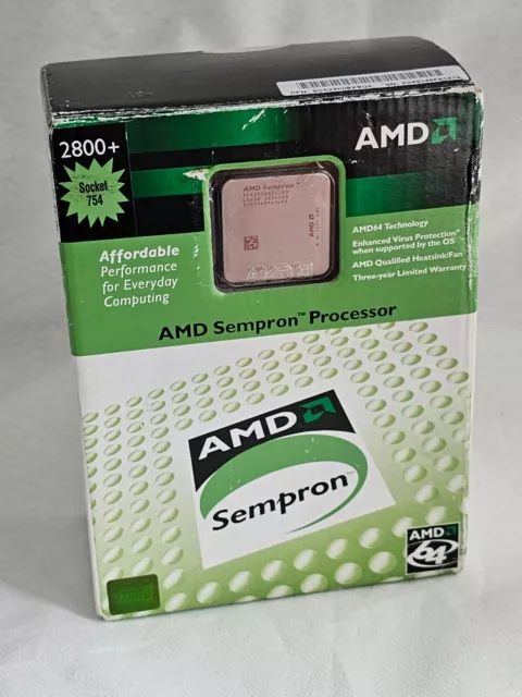 AMD Sempron 2800+ Socket 754 Processor CPU in Retail Box - FREE UK P&P