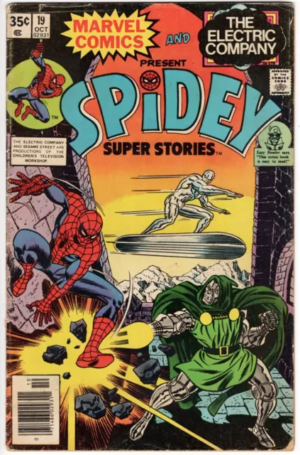 John Romita sr. SPIDEY SUPER STORIES #19 Spider-Man vs. Cover 1976 Dr. Doom