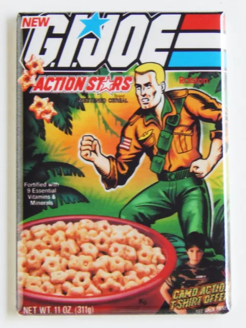 Action Stars Duke FRIDGE MAGNET cereal box gi joe