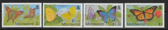 Montserrat Sg1211/4 2001 Caribbean Butterflies Set Mnh