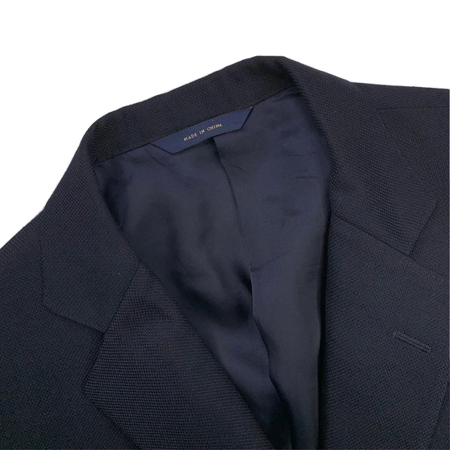 Uomo 40 R Brooks Brothers 1818 Regent Blu Navy Pesante Lana Maglia 1/2 Foderato